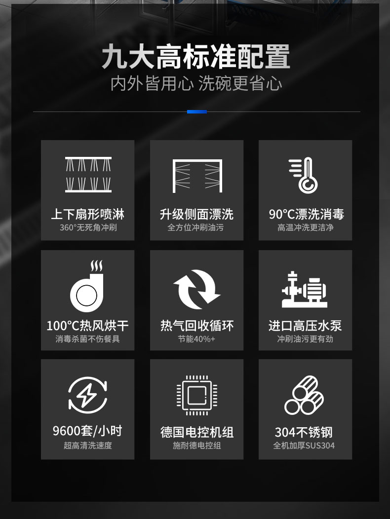 太阳集团长龙洗碗机9大配置